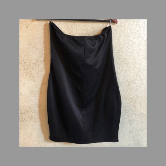 Reckless Hearts Strapless mini dress Black Punk Silver Studs and Mesh EUC Med - Picture 4 of 7